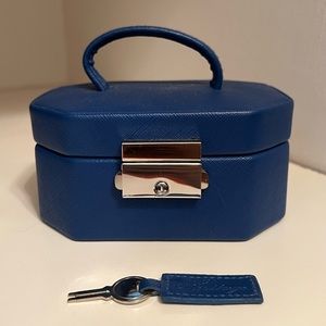Heritage by Wolf Leather Small Jewelry Box, Royal Blue